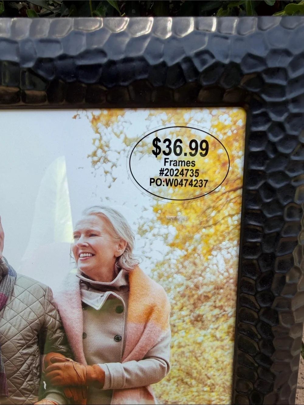 Black Metal 8x10 Picture Frame Textured NWT